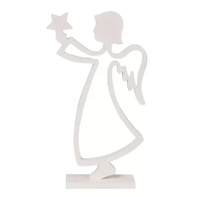 Clayre & Eef Figur Engel weiß ca. 15 x 4 x 26 cm