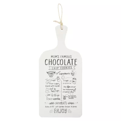 Clayre & Eef Schild aus Holz - Chocolate Chip Cookies - ca. 17 x 36 cm