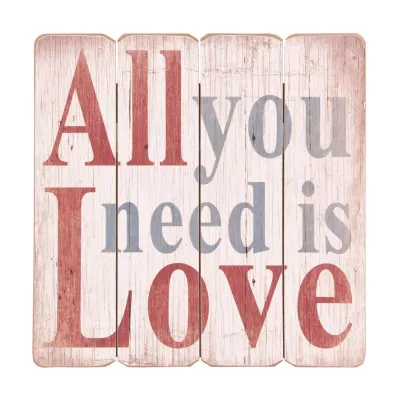 Clayre & Eef Textschild All you need is love ca. 40 x 40 cm