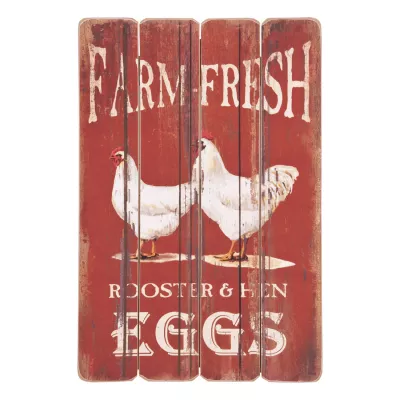 Clayre & Eef Holzschild im Landhausstil Farm Fresh Eggs ca. 40 x 60 cm