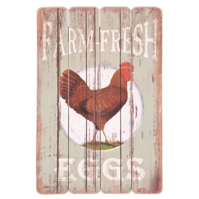 Clayre & Eef Schild Farm Fresh Eggs ca. 40 x 60 cm