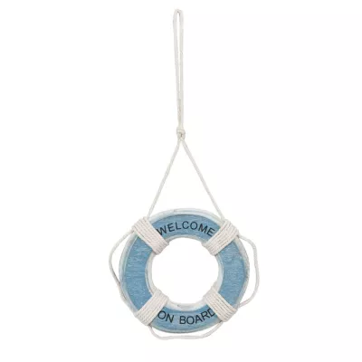 Clayre & Eef Rettungsring Welcome on board blau ca. Ø 12 x 1 cm