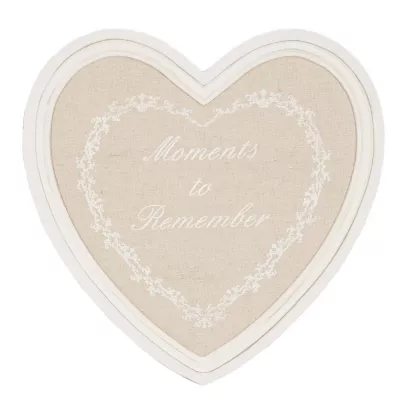 Clayre & Eef Pinnwand Notizbrett Memoboard Moments to Remember Herz 37 x 38 cm
