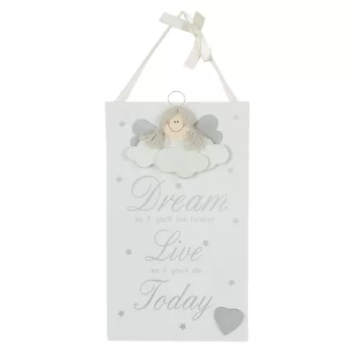 Clayre & Eef Textschild 14x24 cm