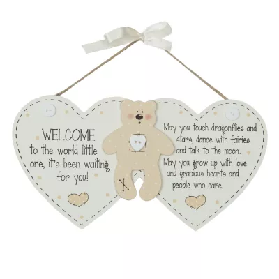 Clayre & Eef Textschild 24x13 cm