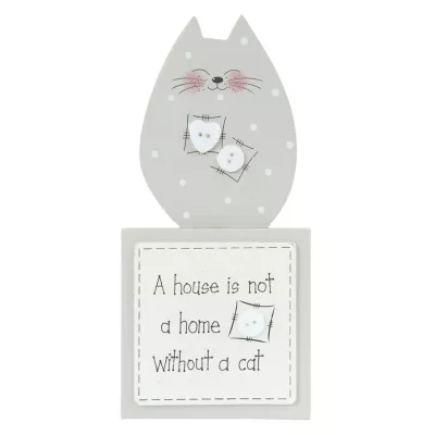 Clayre & Eef Textschild cat 9x18 cm