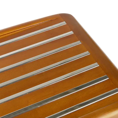 Flur Konsole aus Massivholz & Edelstahl