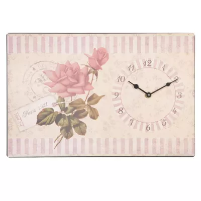 Clayre & Eef Wanduhr Rosen Paris 25 x 38 cm