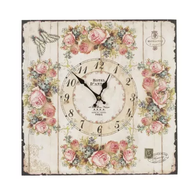Clayre & Eef Uhr Wanduhr ca. 40 x 5 x 40 cm