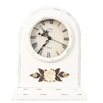 Clayre & Eef Uhr Standuhr weiß ca. 27 x 9 x 34 cm