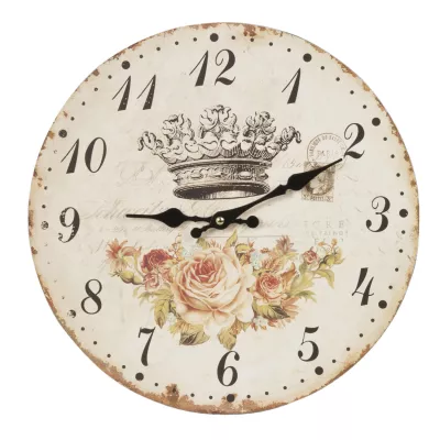 Clayre & Eef Uhr Wanduhr Krone ca. Ø 34 cm
