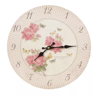 Clayre & Eef Uhr Wanduhr Enjoy every moment ca. Ø 29 cm