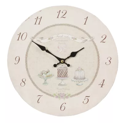 Clayre & Eef Uhr Wanduhr Royal bakery ca. Ø 29 cm