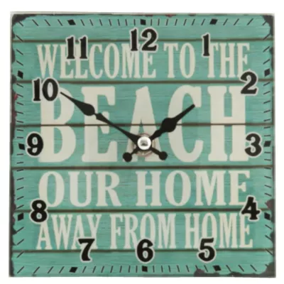 Clayre & Eef Wanduhr Welcome to the Beach 15x4x15 cm