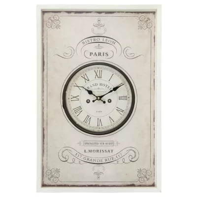 Clayre & Eef Wanduhr Bistro Leon Paris 40x5x60 cm