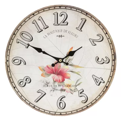 Clayre & Eef Wanduhr Blume Paris 29x4 cm