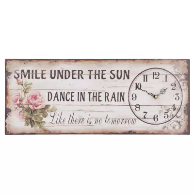 Clayre & Eef Wanduhr Smile under the sun 50x4x20 cm