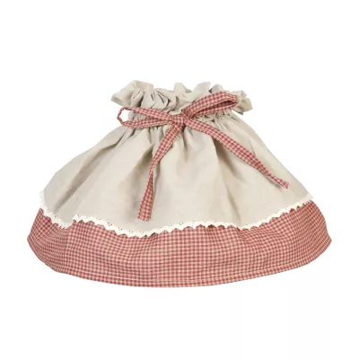 Clayre & Eef Lampenschirm natürlich kariert ca. Ø 25 x 13 cm / E27
