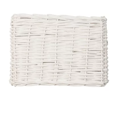 Clayre & Eef Lampenschirm Rattan weiß ca. 38 x 38 x 27 cm E27