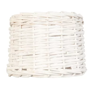 Clayre & Eef Lampenschirm Rattan weiß ca. Ø 20 x 15 cm E27