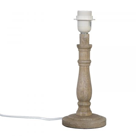 Lampe Holz Braun (OHNE SCHIRM) ca. Ø 12 x 31 cm