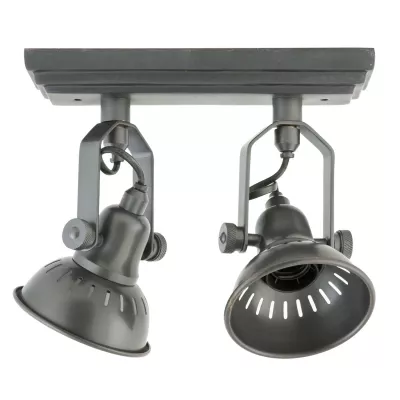 Clayre & Eef Wandlampe Doppel, dunkel