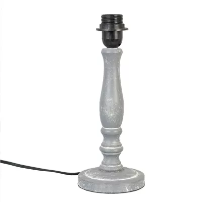 Clayre & Eef Tischlampe Lampenfuss Grau ca. Ø 12 x 31 cm E27 Max. 60W