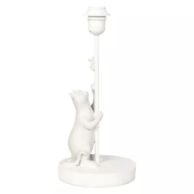 Lampenfuß Katze Maus weiß ca. 17 x 17 x 36 cm E27 Max. 60W