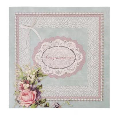 Postkarte (Congratulazioni) 13.5x13.5 cm