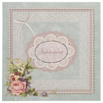 Postkarte (Gefeliciteerd) 13.5x13.5 cm