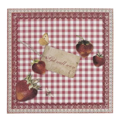 Postkarte (Get well soon) 13.5x13.5 cm