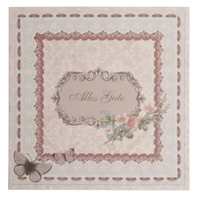 Postkarte (Alles Gute) 13.5x13.5 cm