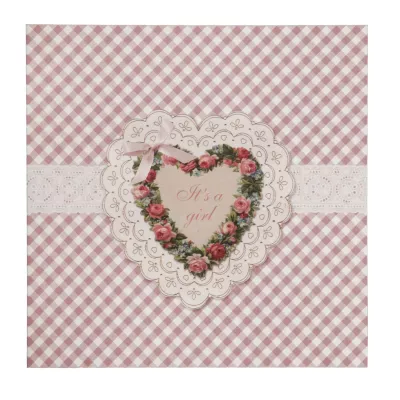 Postkarte (It's a girl) 13.5x13.5 cm