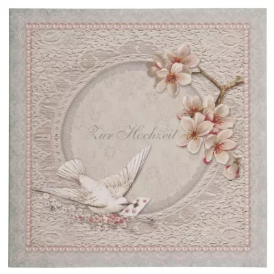 Postkarte (Zur Hochzeit) 13.5x13.5 cm