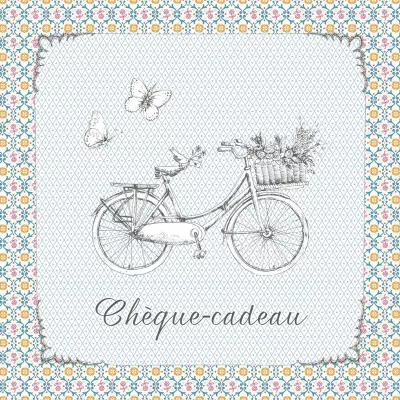 Clayre & Eef Cheque-cadeau avec enveloppe 14x14 cm