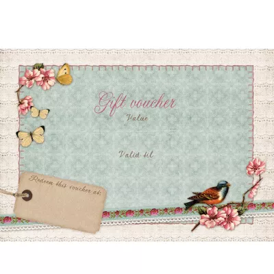 Clayre & Eef Gift voucher with envelope 15x10 cm