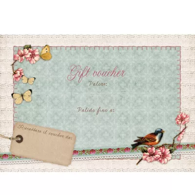 Clayre & Eef Gift voucher con la busta 15x10 cm