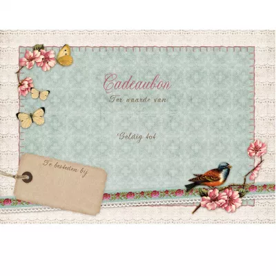 Clayre & Eef Cadeaubon met envelop 15x10 cm
