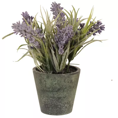 Clayre & Eef Deko Lavendel im Blumentopf 7*15cm