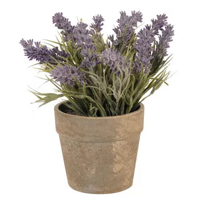 Clayre & Eef Deko Lavendel im Blumentopf 12*26cm