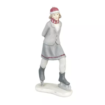 Clayre & Eef Deko Figur Mädchen "Schlittschuhe"