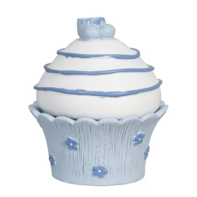 Clayre & Eef Dekoration muffin    Schön blau 7*7*9 cm