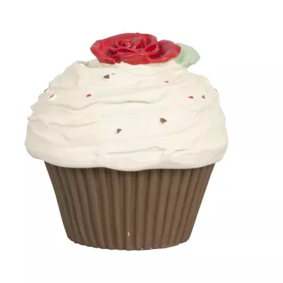 Clayre & Eef Dekoration muffin    Mit  Sahne und frucht 8*8*8,5 cm