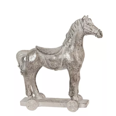 Clayre & Eef Deko Pferd silber/gold glänzend