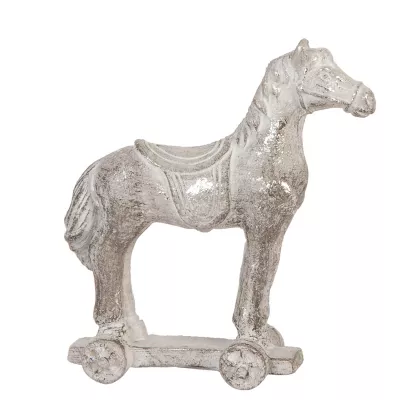 Clayre & Eef Deko Pferd klein in gold/silber glänzend
