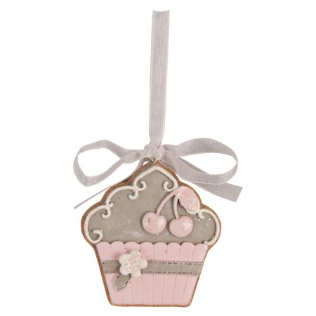 Clayre & Eef Dekorationhanger muffin 6x6 cm