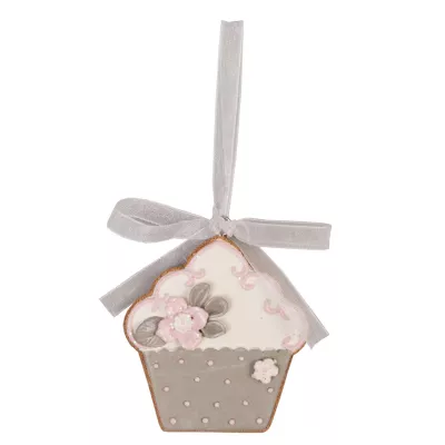 Clayre & Eef Dekorationhanger muffin 6x6 cm