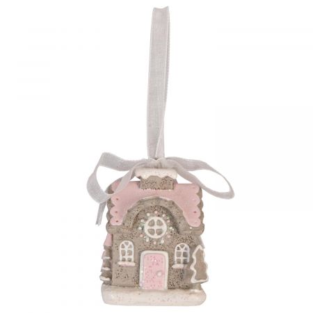 Clayre & Eef Dekoration hanger huis 4x4x5 cm