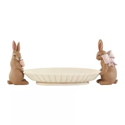 Clayre & Eef Teller Schale Hasen Osterhase ca. 37 x 14 x 15 cm