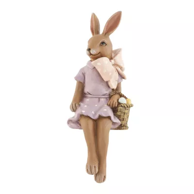 Clayre & Eef Figur Hase Kaninchen sitzend ca. 7 x 6 x 21 cm